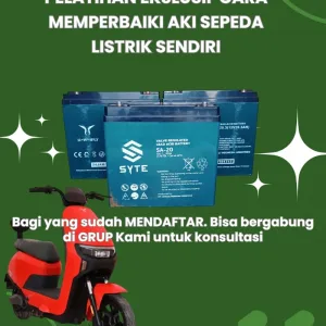 pelatihan cara memperbaiki aki sepeda listrik sendiri